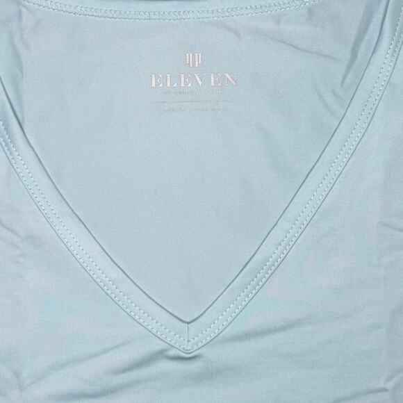 NWT EleVen by Venus Williams Match Point Short Sleeve Tennis Shirt Blue Size M - Picture 5 of 6